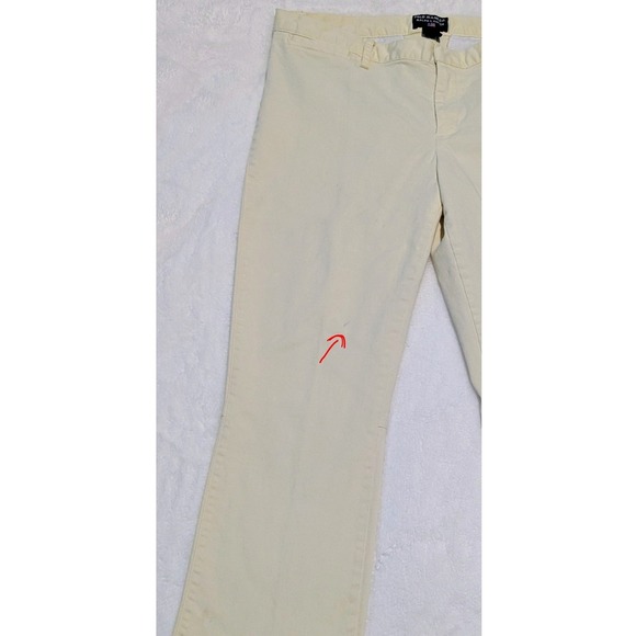 Ralph Lauren Light Yellow Pants Girls Size 6 Slim Chino Casual Everyday - Picture 2 of 9